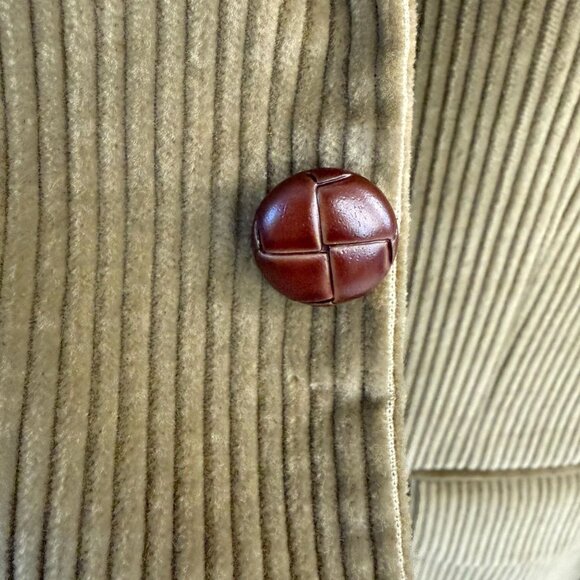 Vintage Ralph Lauren Chaps Mens Sport Coat 48 Tall Corduroy Golden Wheat Tan - Picture 16 of 16